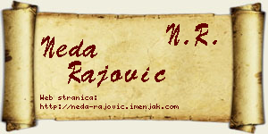 Neda Rajović vizit kartica